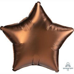 A Шар (19"/48 см) Звезда, Cocoa, Сатин, 1 шт.